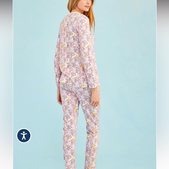 Roller Rabbit X LoveShackFancy Preppy Patchwork Lilac Blush Women’s Pajamas - Picture 2 of 8